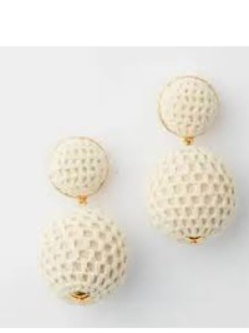 Tuckernuck Netting Lantern Earrings in Cream One Size Womens Jewelry